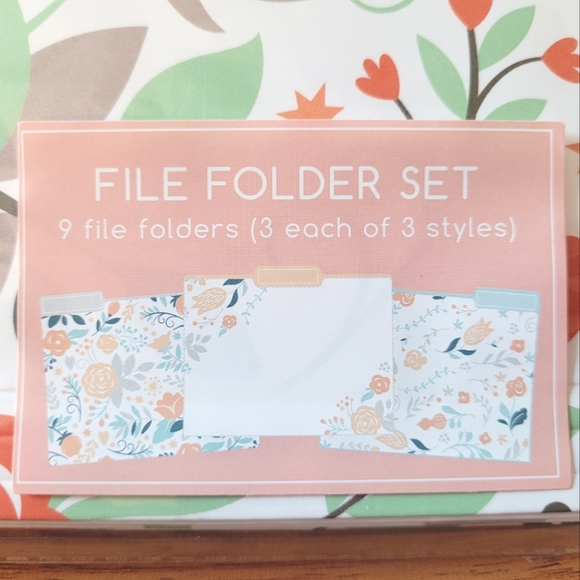 Eccolo File Folder Set. 9 file folders (3 of each style).Sale price firm - Picture 3 of 11